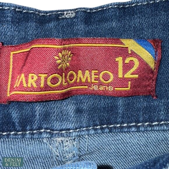 Bartolomeo Premium Colombian Flare Jeans Blue Wash Stretch Denim Women’s NEW - Picture 5 of 11